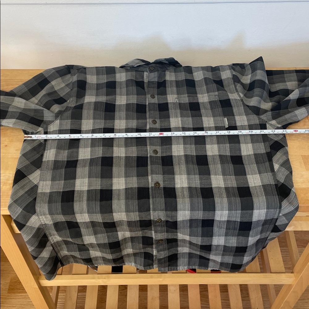 Icebreaker Departure II Merino Long Sleeve Shirt black grey plaid men’s size XL - Picture 9 of 15